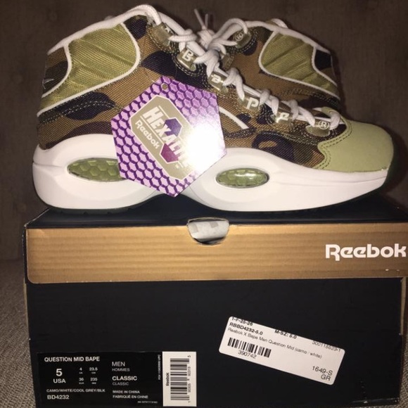 bape reebok iverson
